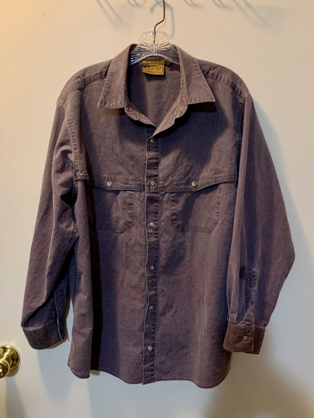 Outback Trading Company Men's Gray Cape Back Western Button Down Shirt - Size M